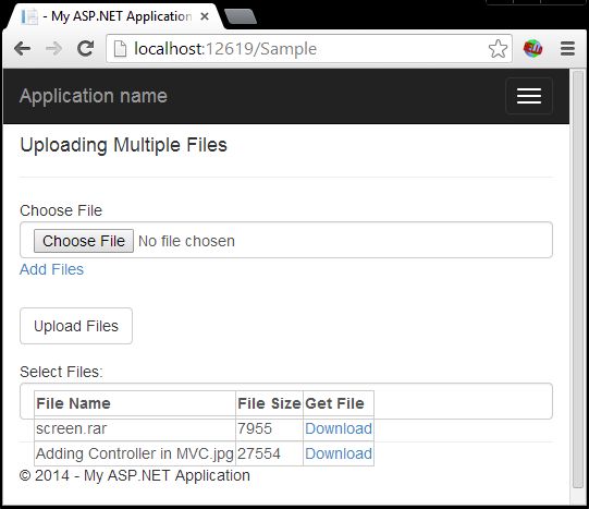 Database Information in Web Appliaciton